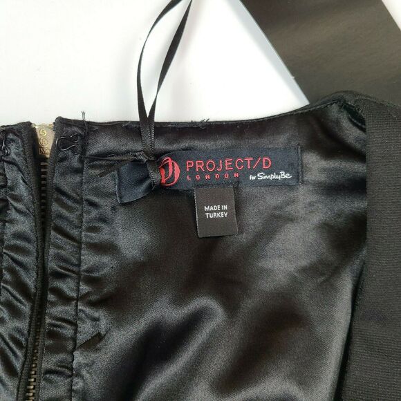 Project D London Plus Size US 20 Black Barbican - Picture 3 of 7